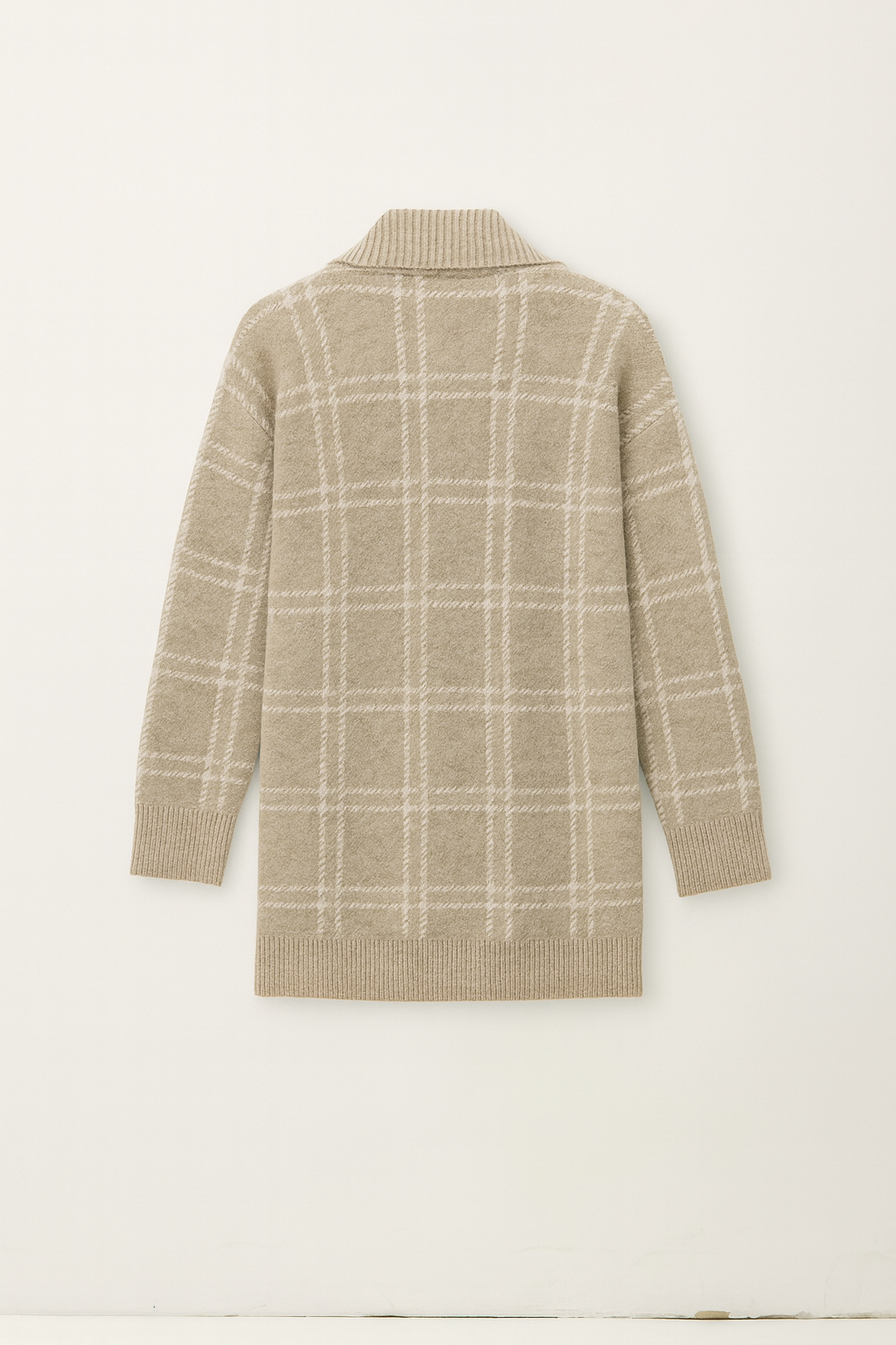Plaid Jacquard Coatigan