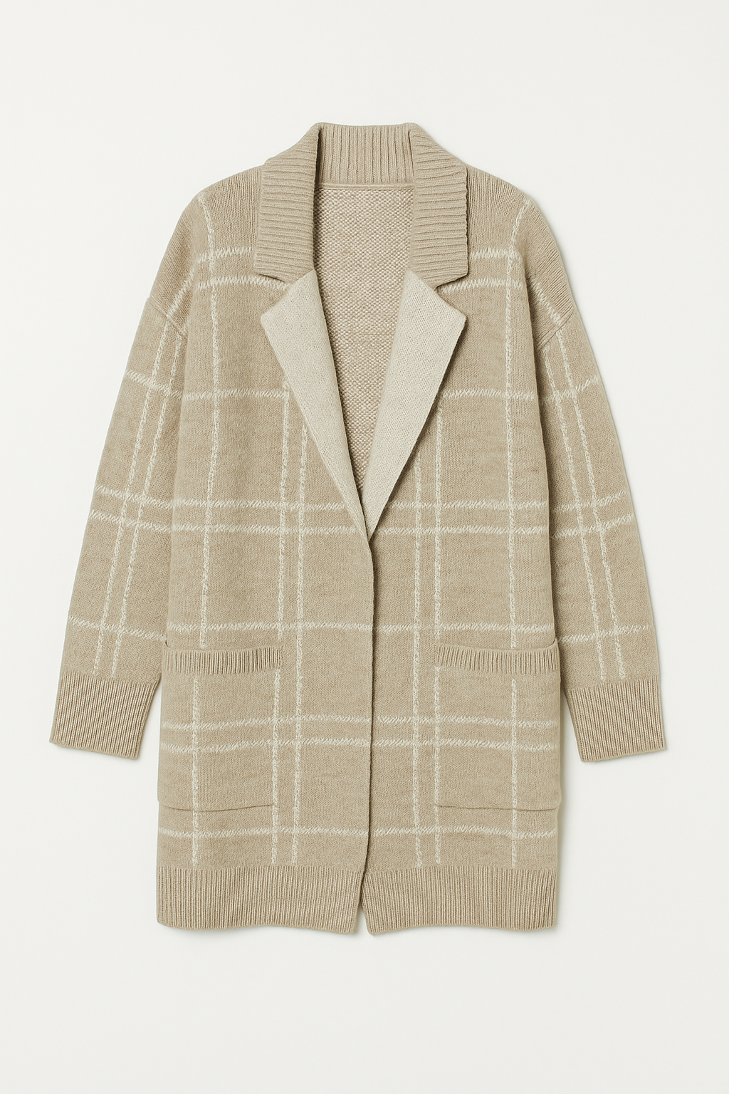 Plaid Jacquard Coatigan