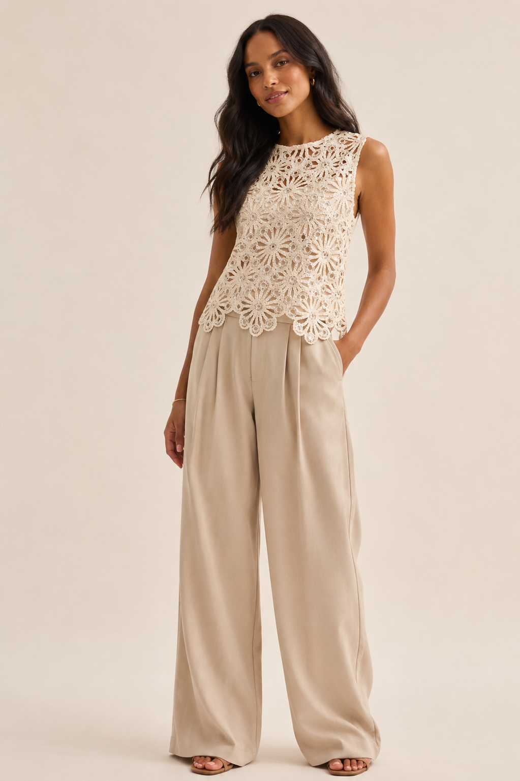 Floral Crochet Lace Top