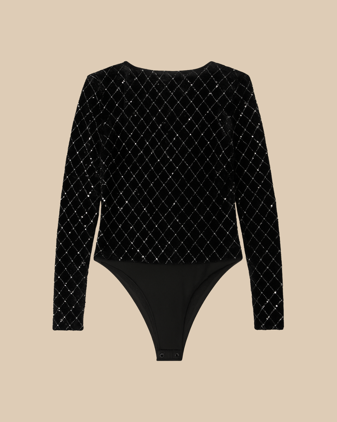 Black Sequins Bodysuit