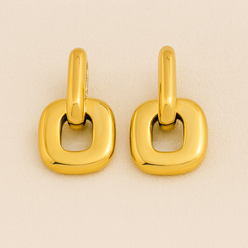 Arliss 18k Gold Non-tarnish Link Drop Earring