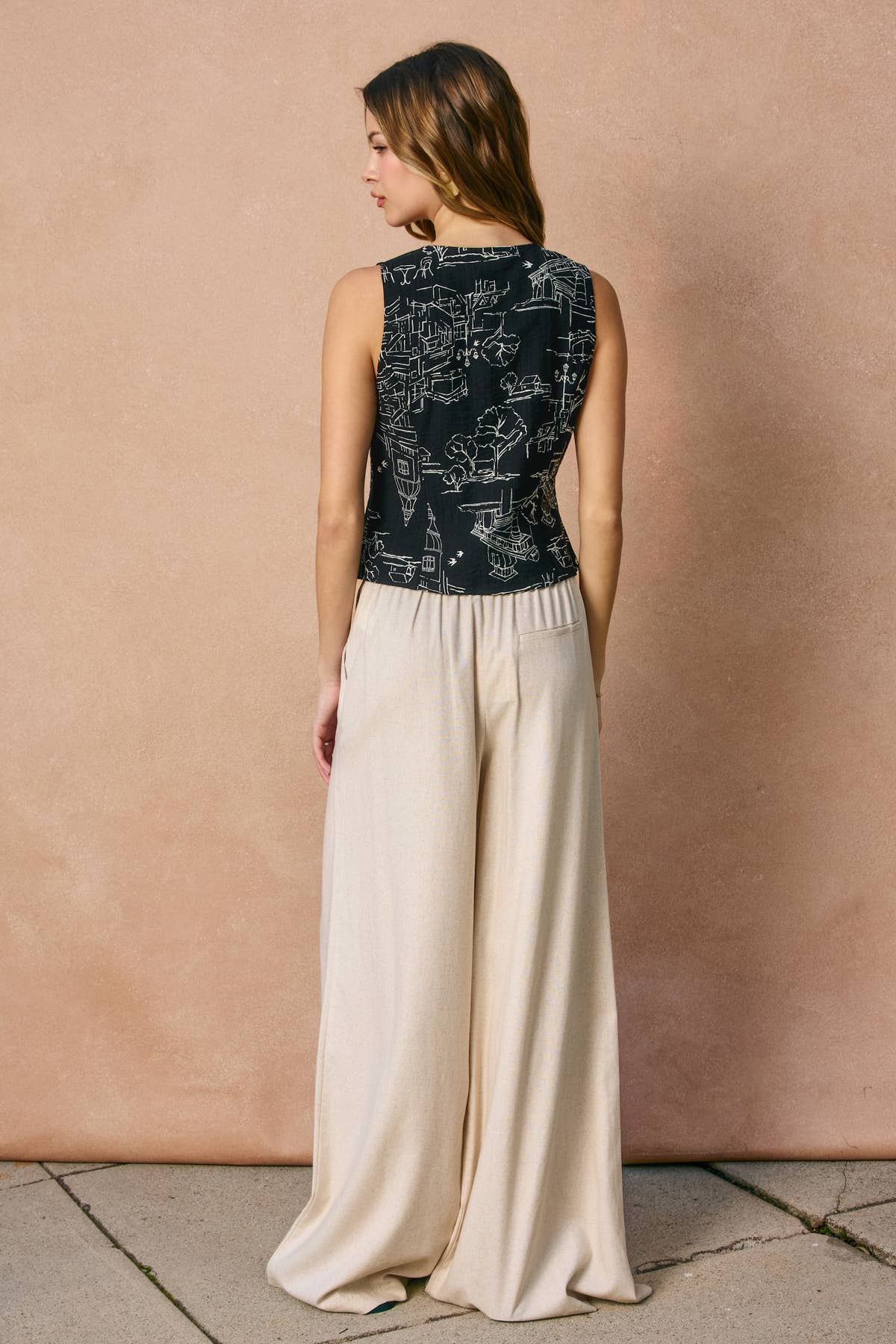 Oatmeal Wide Leg Pants