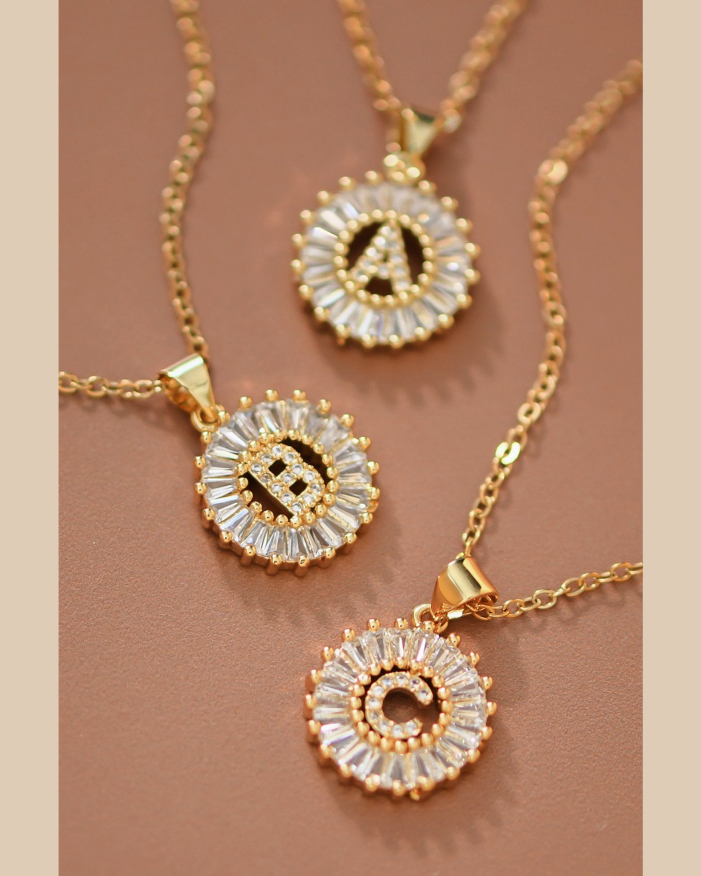 Adria Crystal Initial Pendant Necklace