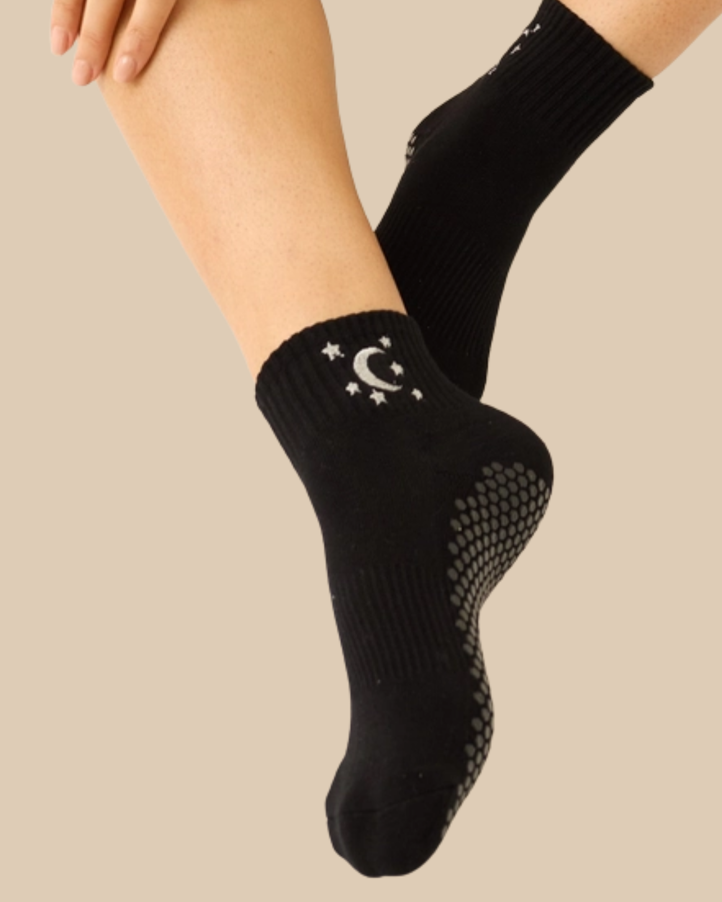 Grip Sock: Moon Black