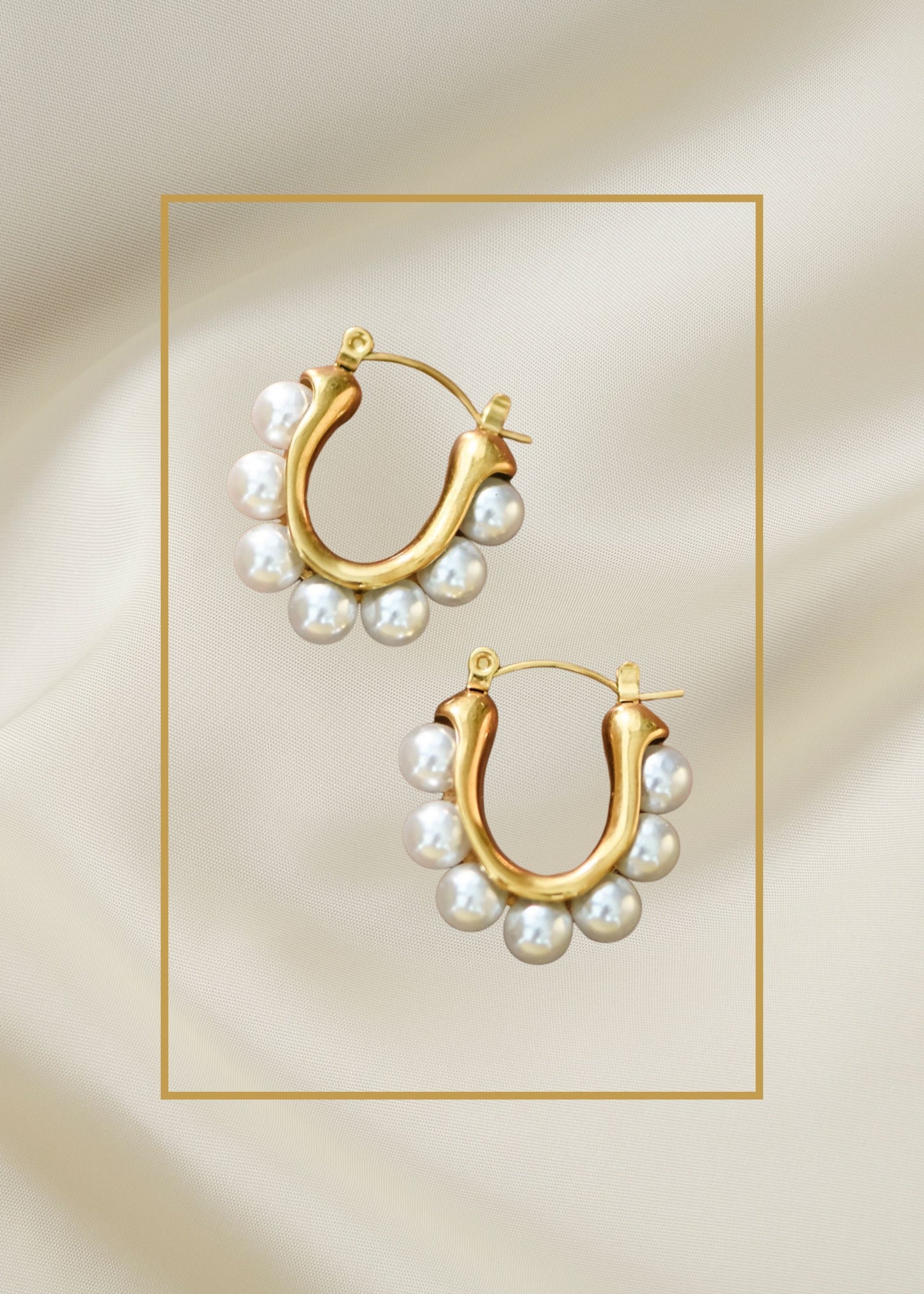 18k Waterproof Non-tarnish Stainless Steel Hoops