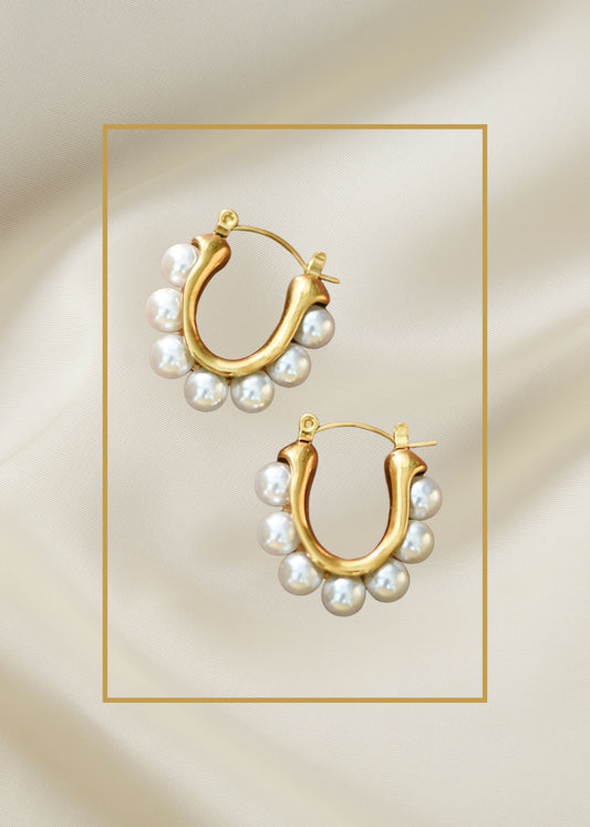 18k Waterproof Non-tarnish Stainless Steel Hoops