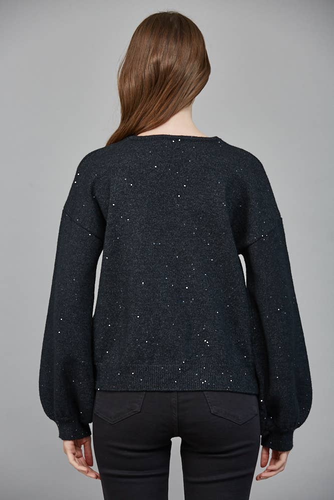 Rhineston bow cardigan