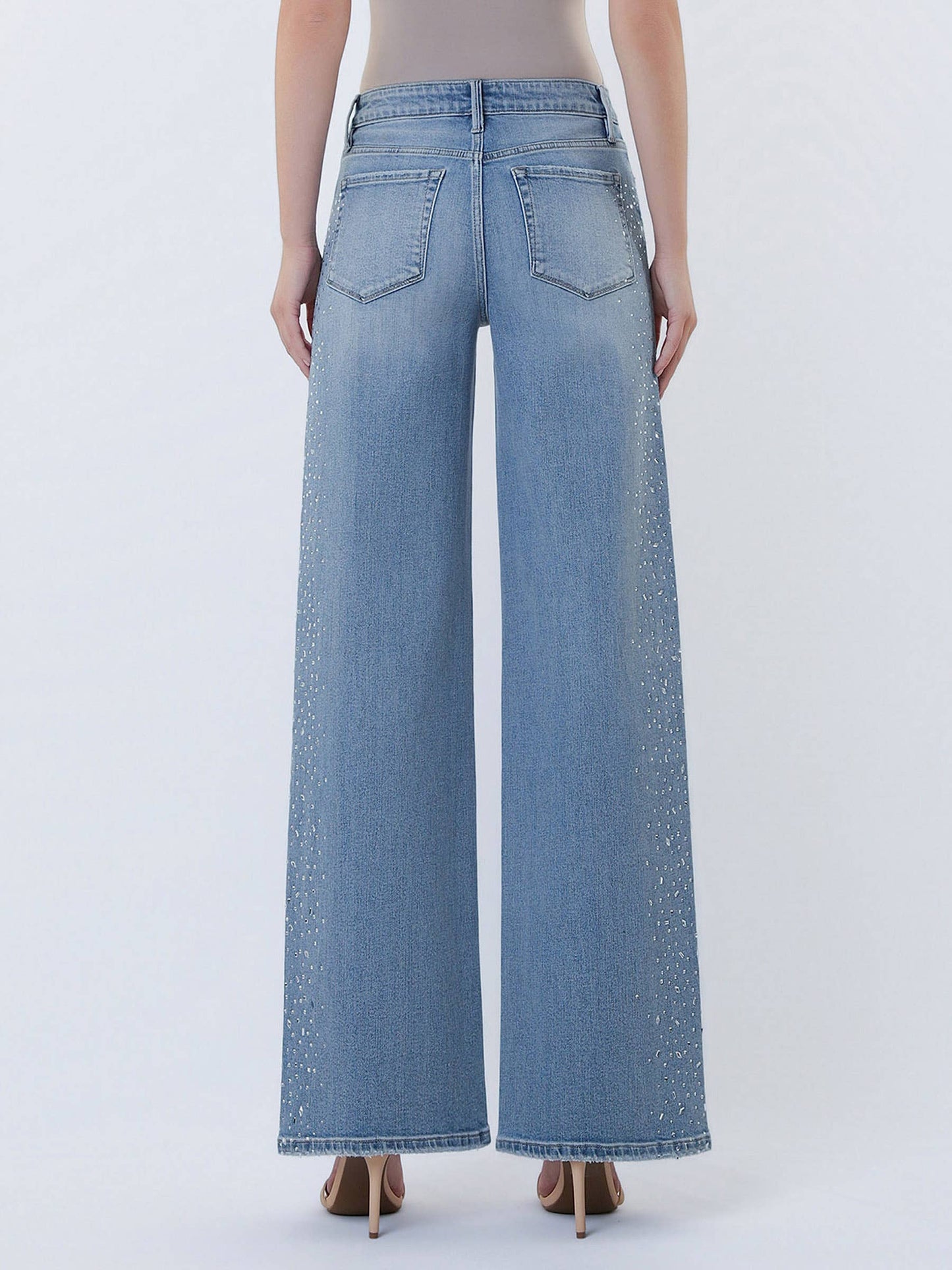 High-Rise Embellished Jeans