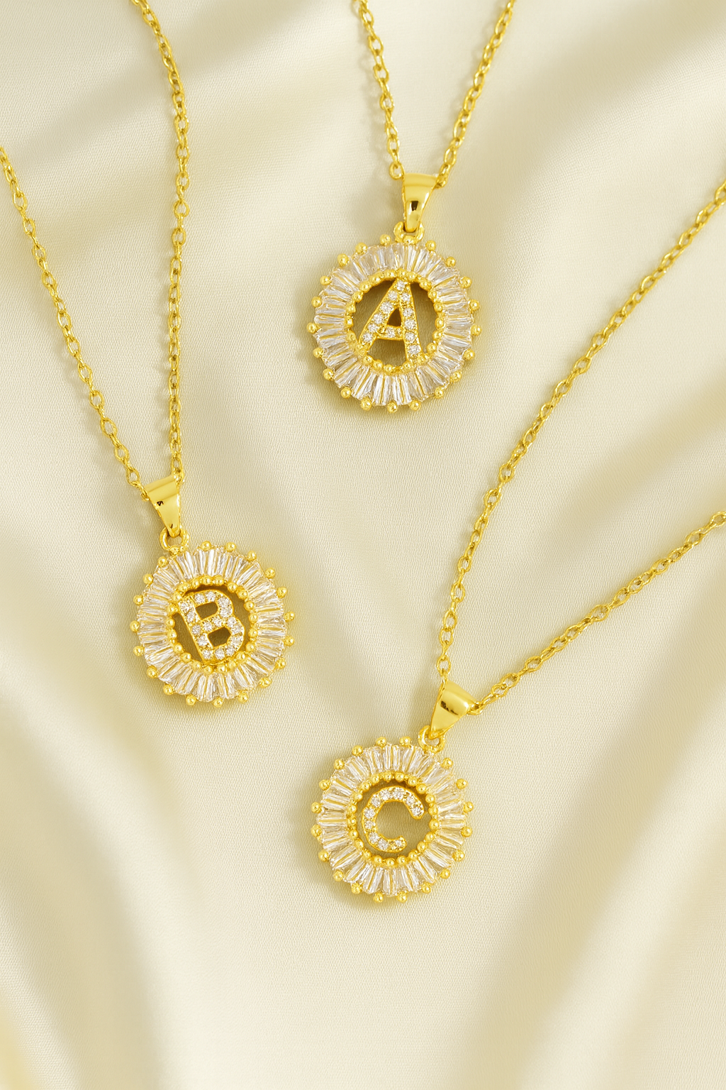 Adria Crystal Initial Pendant Necklace